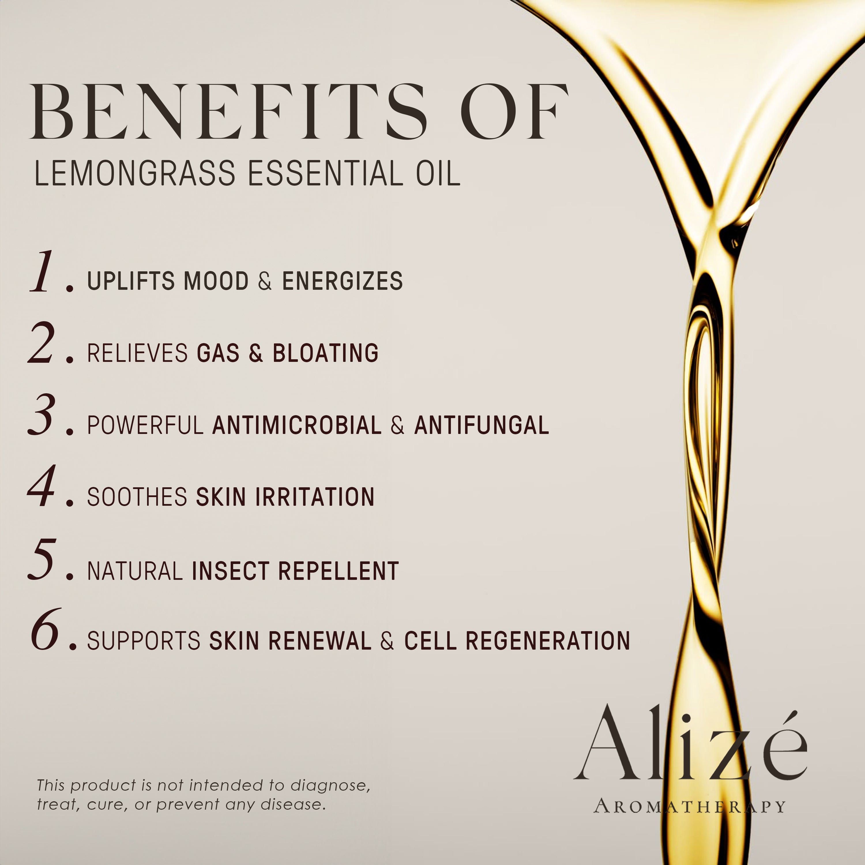 Organic Lemongrass Essential Oil - 10ml