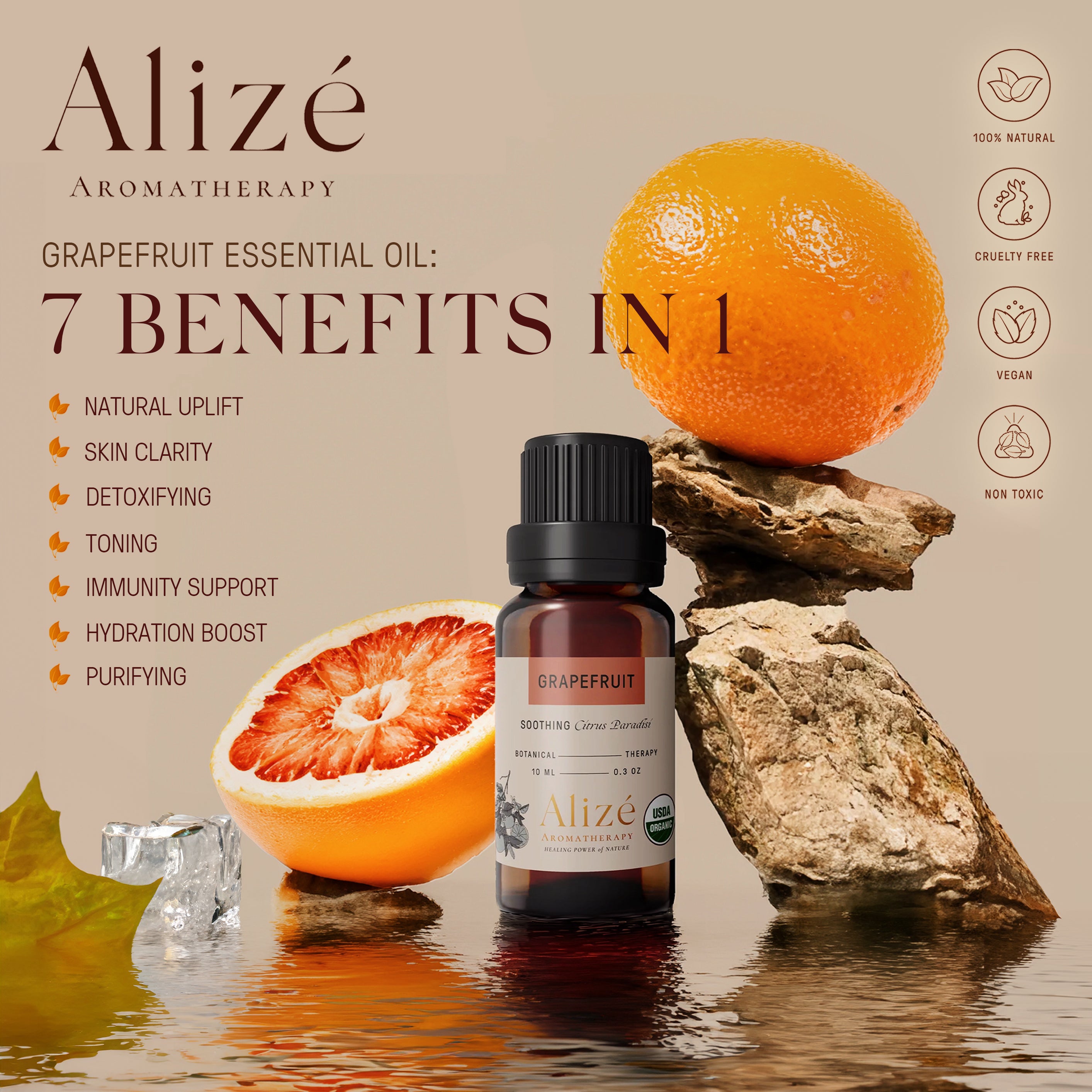 Alize Living Organic Grapefruit Essential Oil - 10ml
