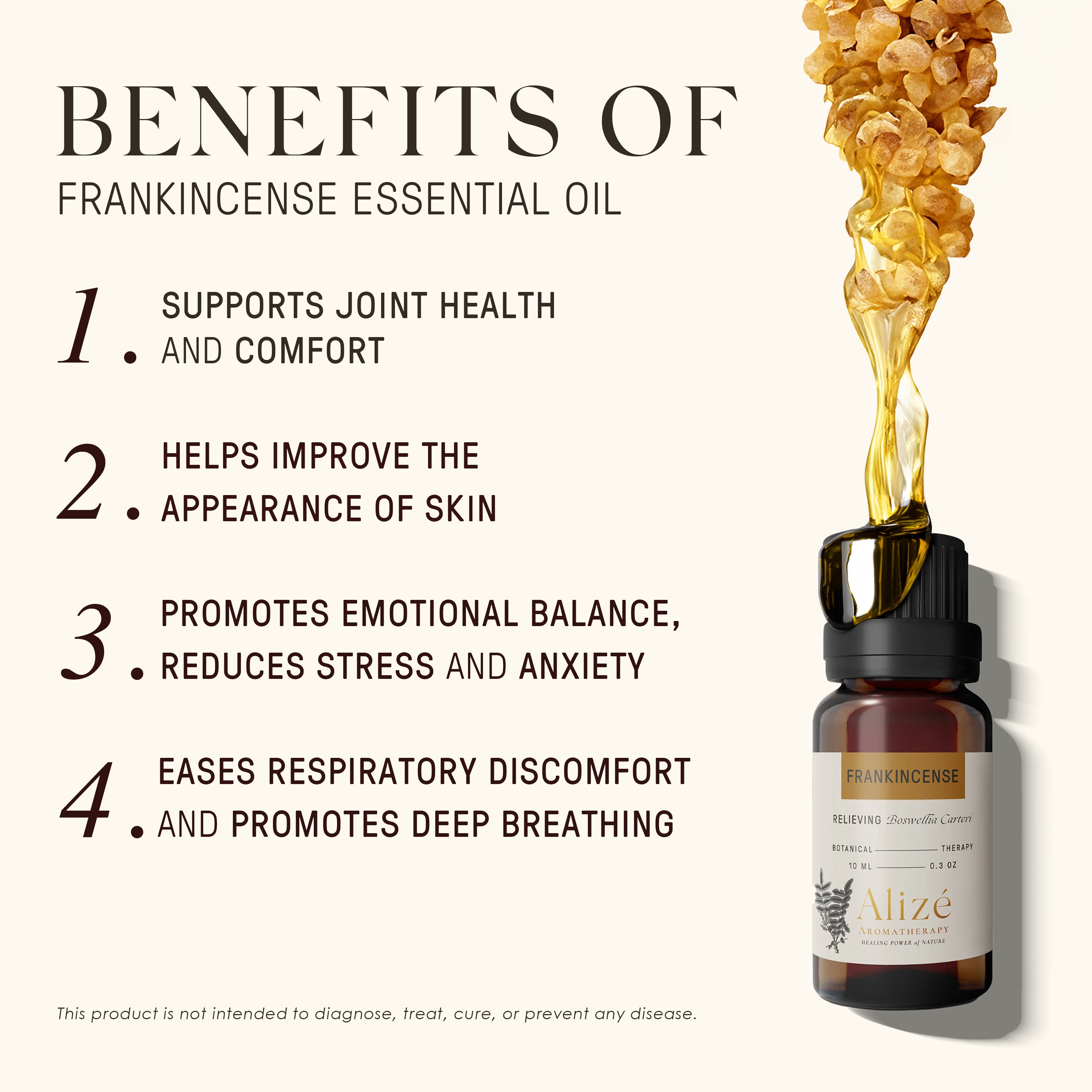 Frankincense Essential Oil - 100% Pure - 10ml Natural Aromatherapy Oil for Skin & Relaxation