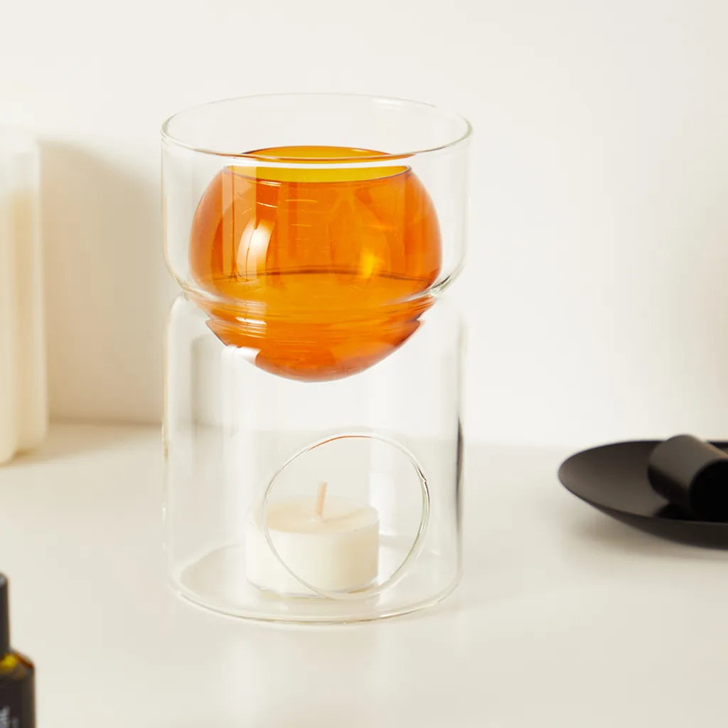 Alize Living Oil Burner with Tea Light Candle Yellow Diffuser