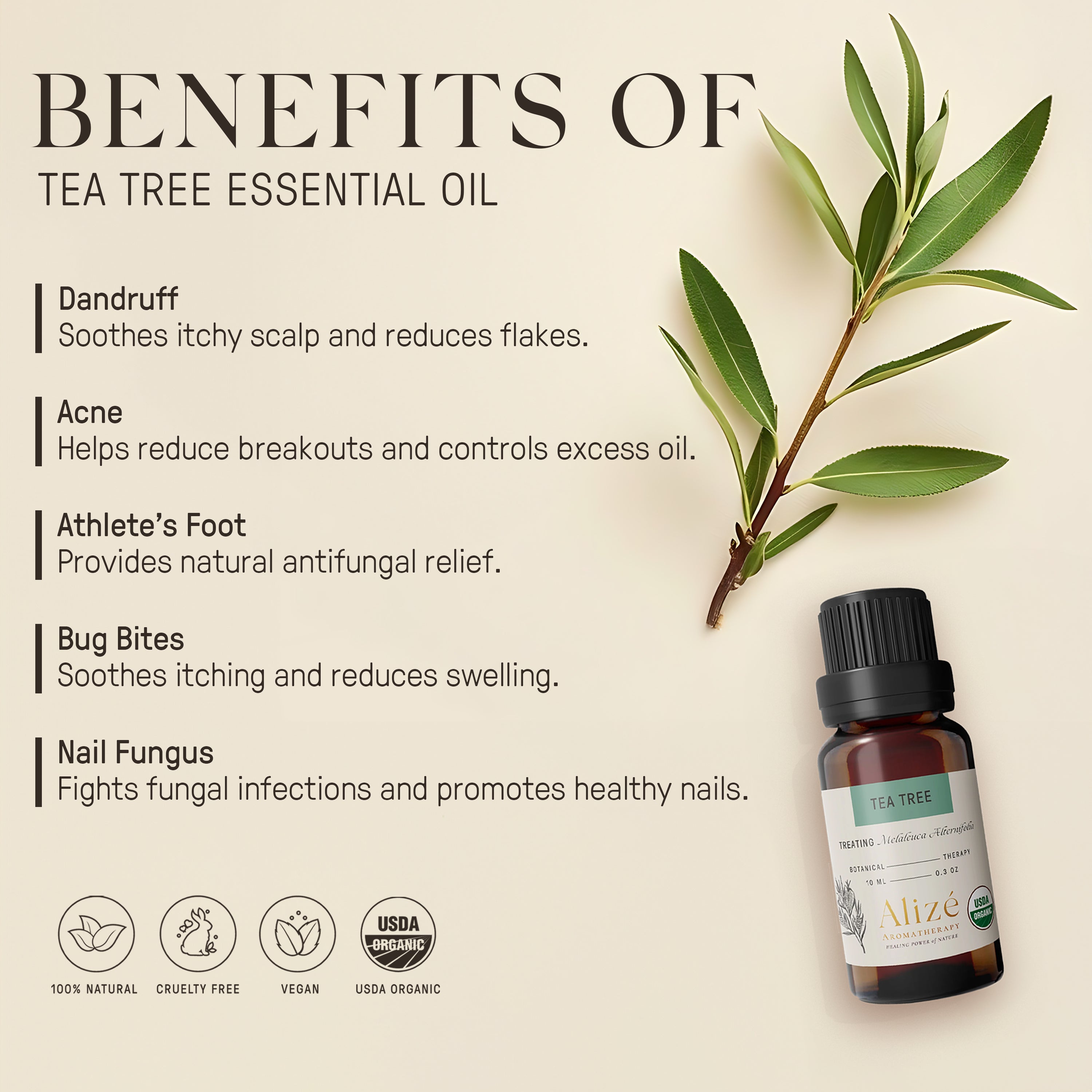 Organic Tea Tree Essential Oil - 10ml