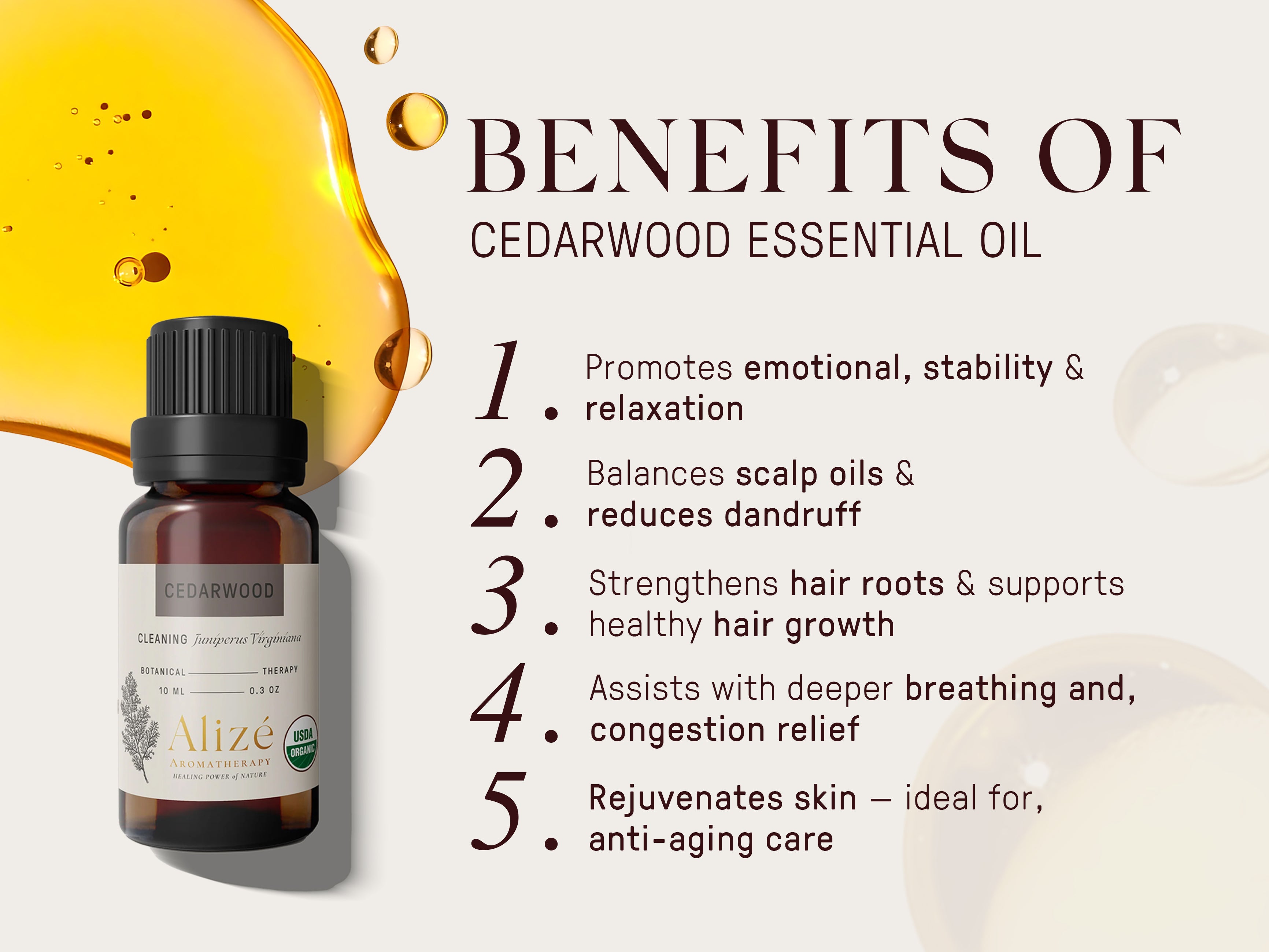 Organic Cedarwood Essential Oil - 10ml