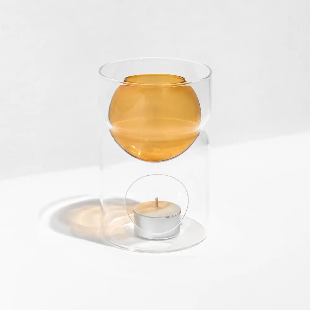 Alize Living Oil Burner with Tea Light Candle Yellow Diffuser